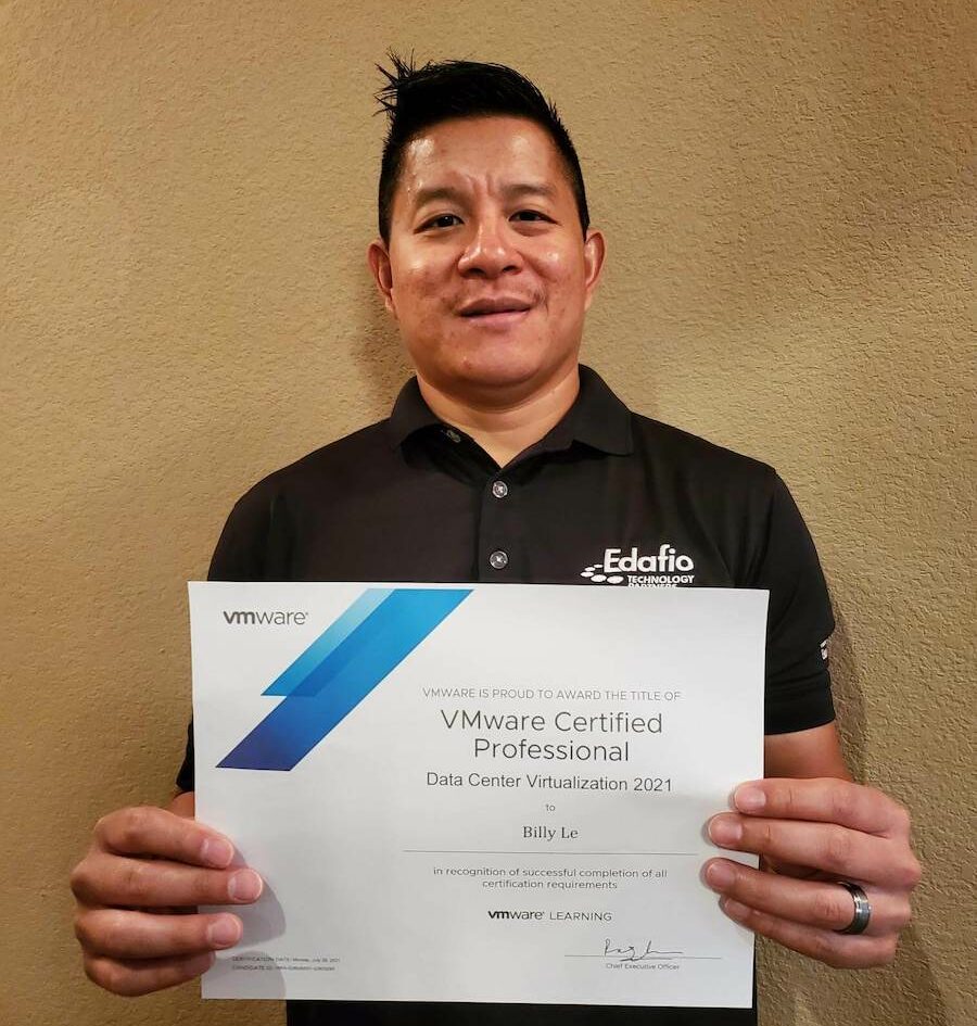 received the VMware Professional certification